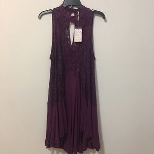 Purple Free People Lace Dress